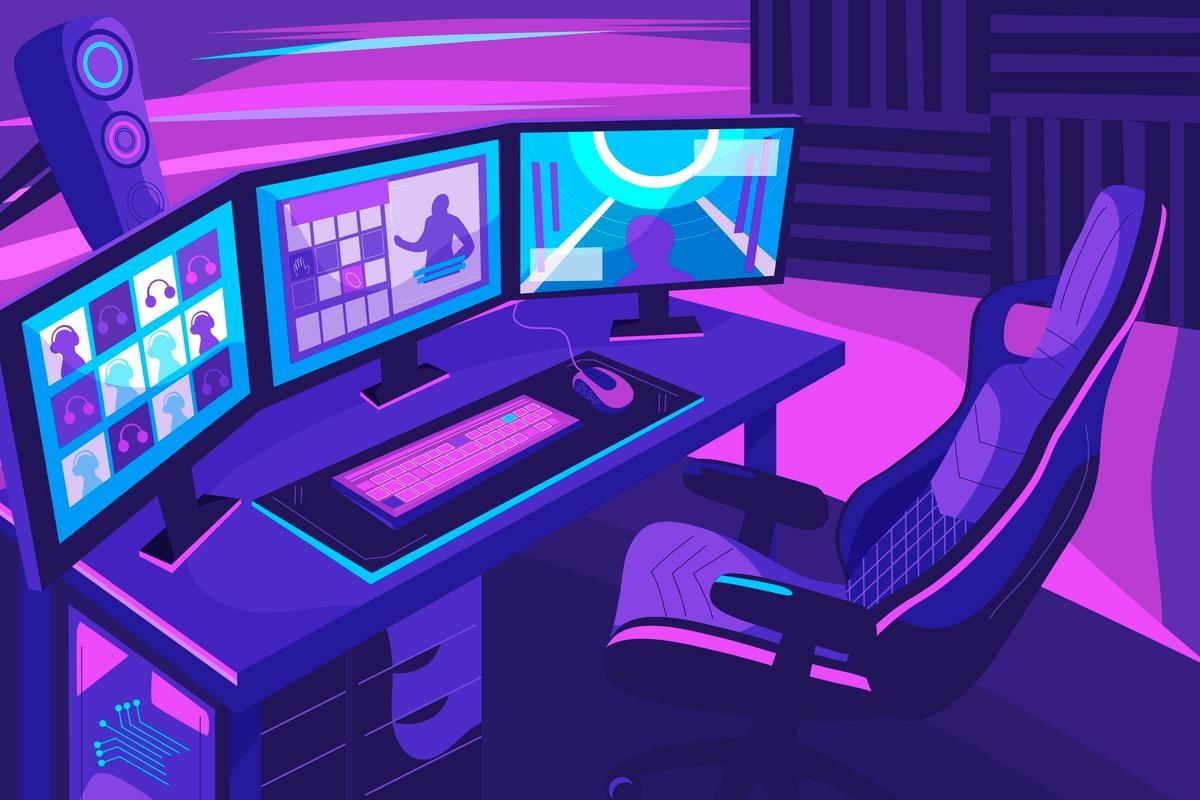 Purple desk